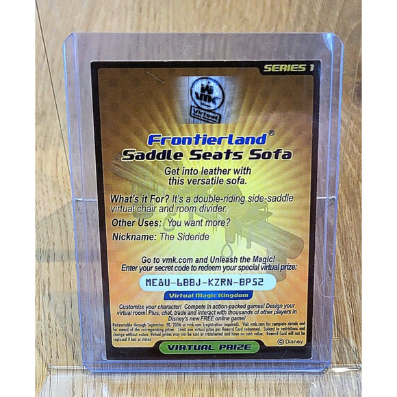 Virtual Magic Kingdom VMK Disney Frontierland Saddle Seats Sofa - Picture 2 of 2